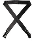 Dolce & Gabbana Men Black Satin Silk Fringed Neck Shawl Scarf