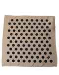 Dolce & Gabbana Beige Black Polka Dot Square Foulard Scarf
