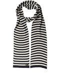 Dolce & Gabbana Black White Stripes Silk Knitted Shawl Scarf
