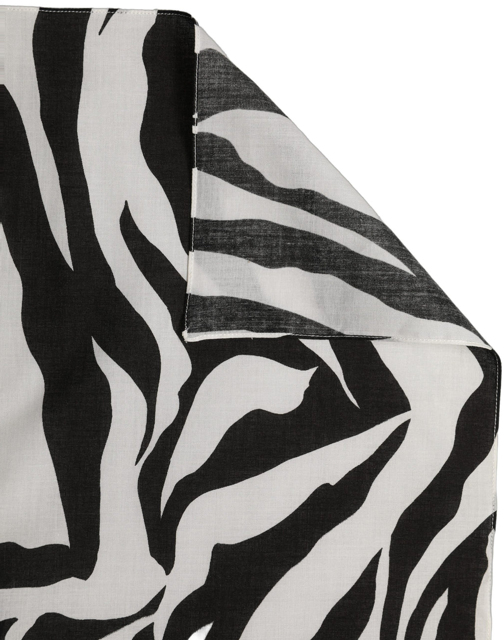 Dolce & Gabbana Black White Zebra Cotton Lace Stole Scarf