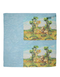 Dolce & Gabbana Light Blue Silk Landscape Foulard Scarf