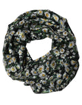 Dolce & Gabbana Black Floral Daisy Square Foulard Scarf