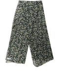 Dolce & Gabbana Black Silk Daisy Chiffon Long Stole Scarf