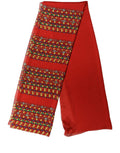 Dolce & Gabbana Red Silk Geometric Print Shawl Stole Scarf