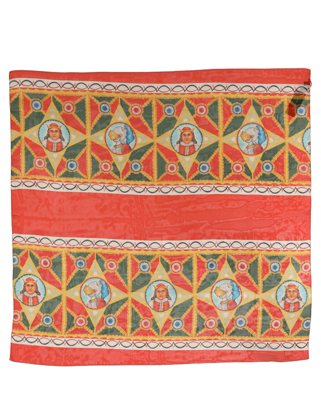 Dolce & Gabbana Multicolor Silk Printed Square Foulard Scarf