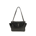 Saint Laurent Black Calf Leather Bos Taurus Shoulder Bag