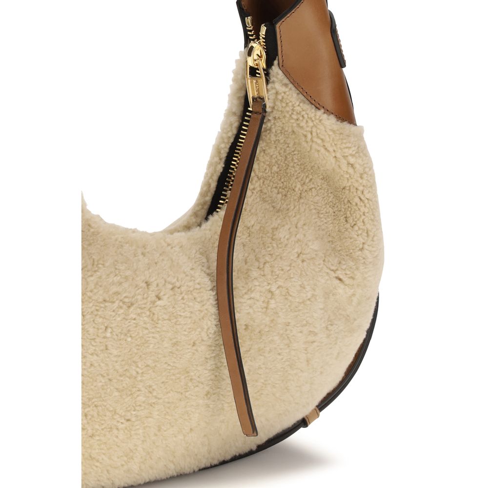 Moschino Beige Lambskin Shoulder Bag