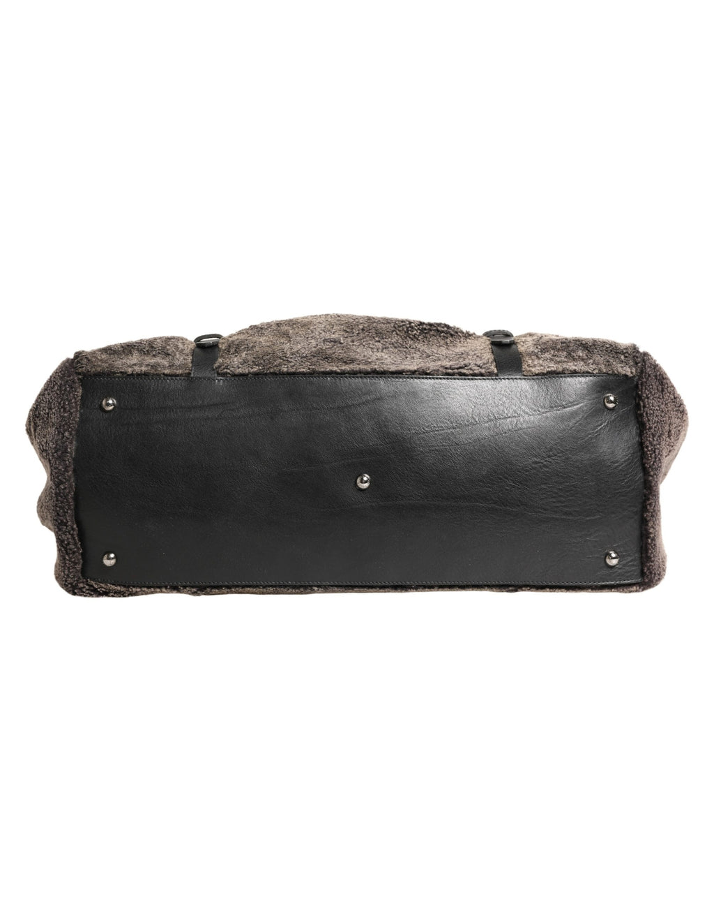 Dolce & Gabbana Black Shearling Leather Messenger Shoulder Men Borse Bag