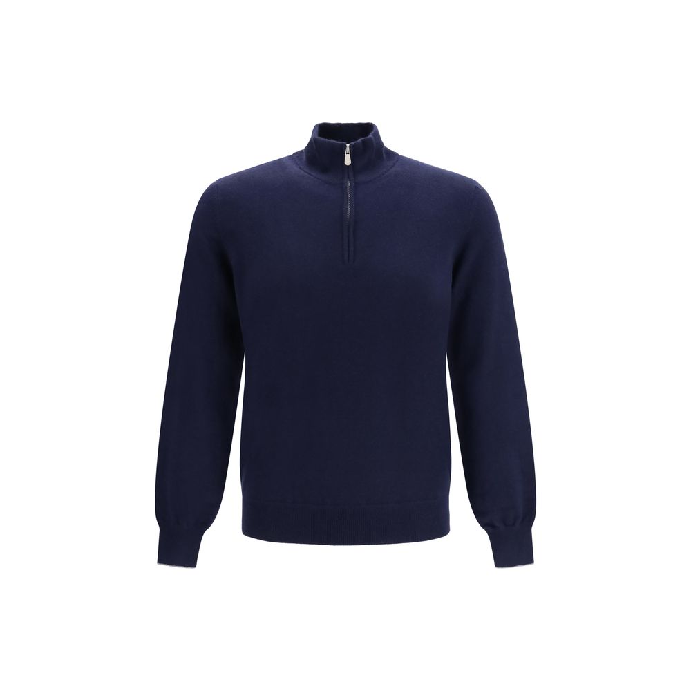 Brunello Cucinelli Blue Cashmere Sweater