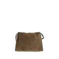 Brunello Cucinelli Brown Calf Leather Bos Taurus Shoulder Bag