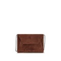 Brunello Cucinelli Bordeaux Calf Leather Bos Taurus Shoulder Bag