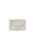 Brunello Cucinelli Gray Calf Leather Bos Taurus Shoulder Bag