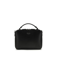 Prada Black Calf Leather Bos Taurus Shoulder Bag