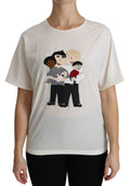 Dolce & Gabbana Blusa a maniche corte con toppa #dgfamily bianca
