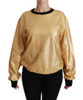 Dolce & Gabbana Maglione Girocollo in Cotone Oro