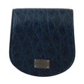 Dolce & Gabbana Portafoglio Tascabile Blu Porta Condom in Pelle Esotica Blu