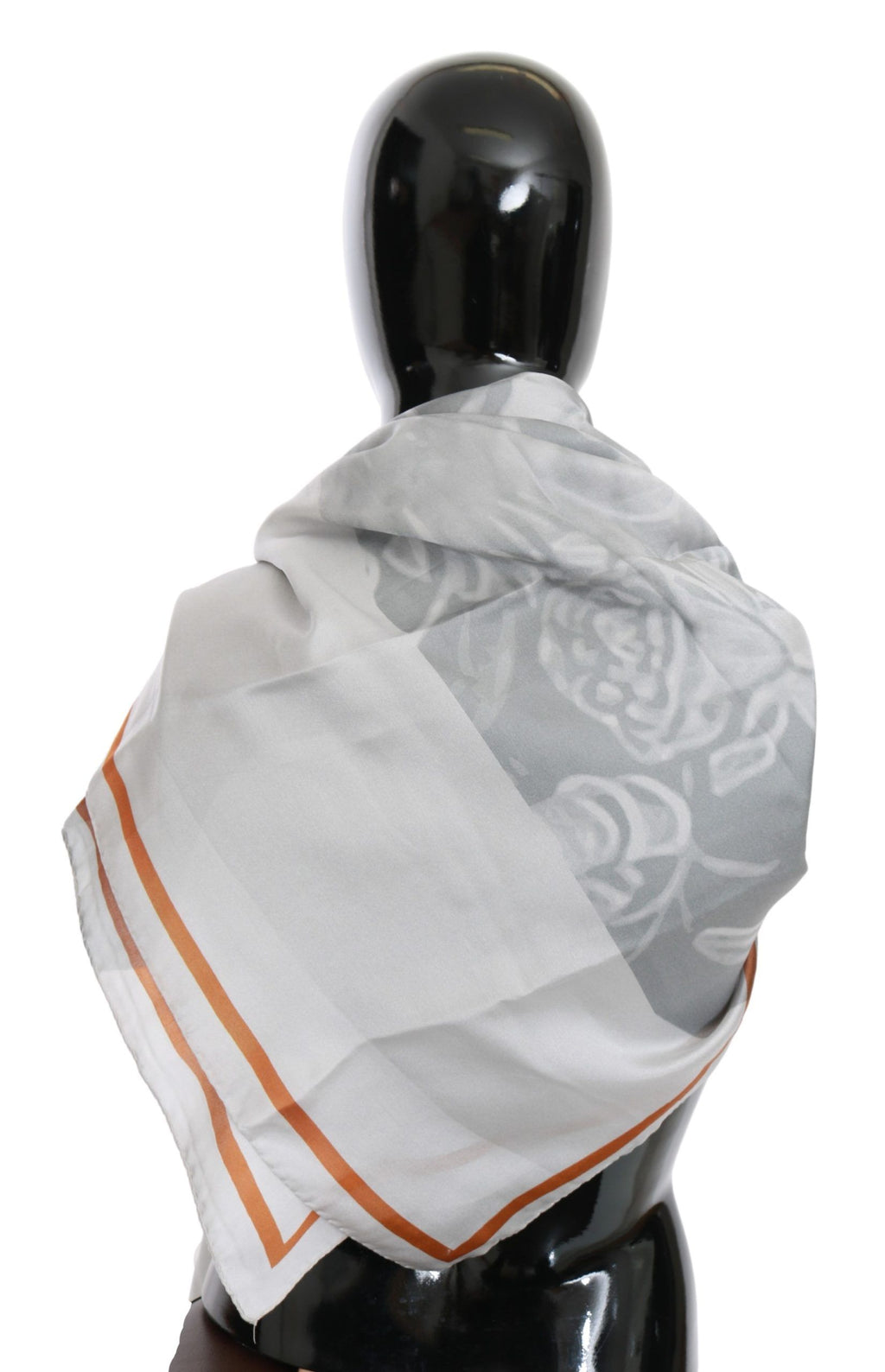 Sciarpa Foulard Fascia Seta Grigio Rosso Costume National