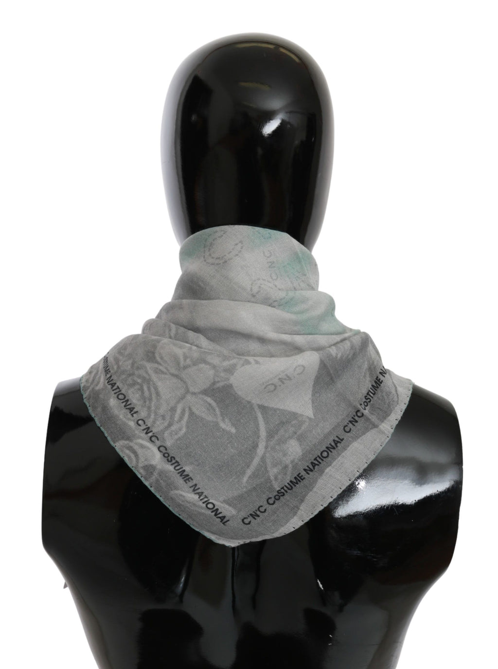 Sciarpa Foulard Stola in Seta Grigia Costume National