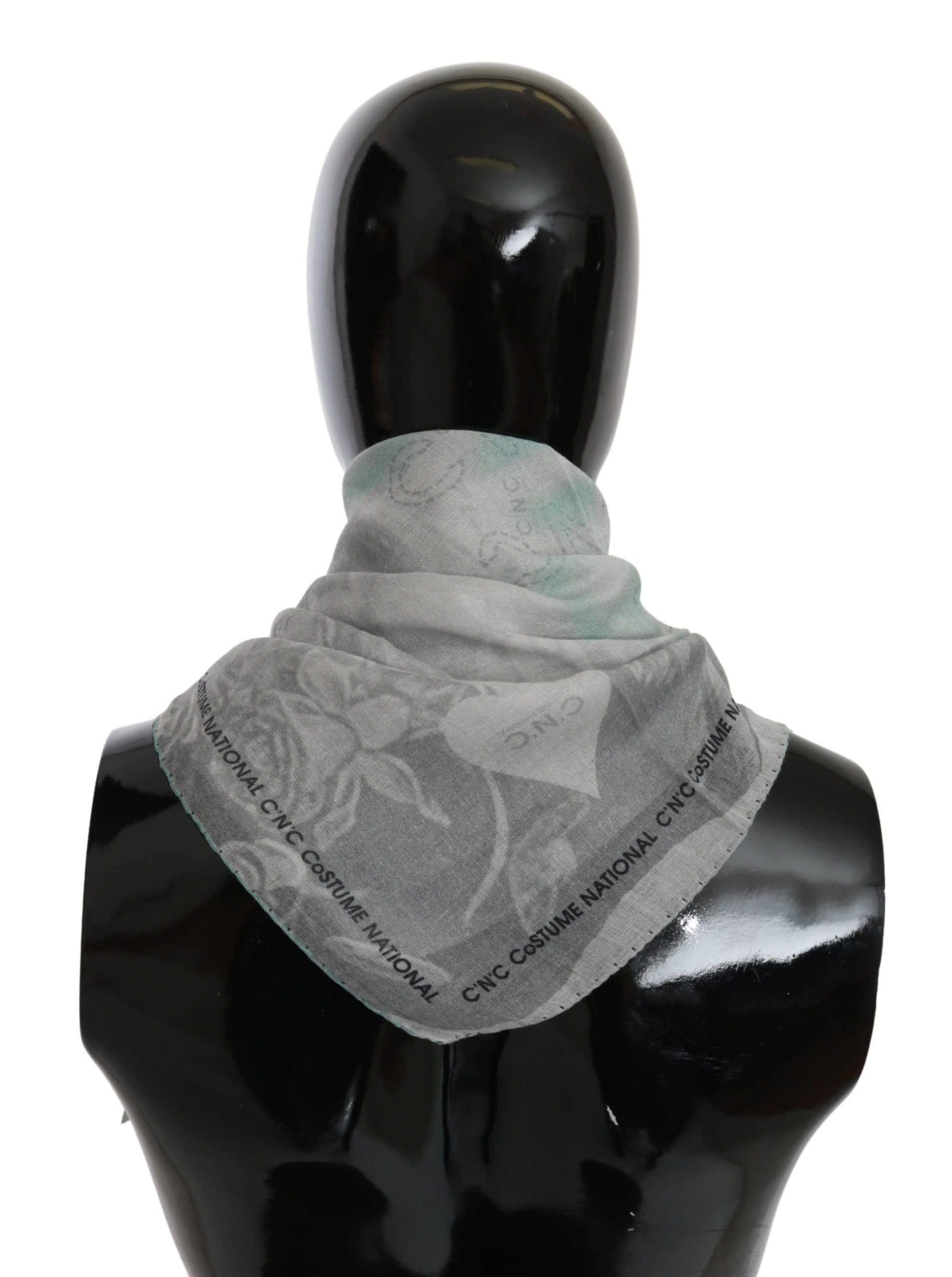 Sciarpa Foulard Stola in Seta Grigia Costume National