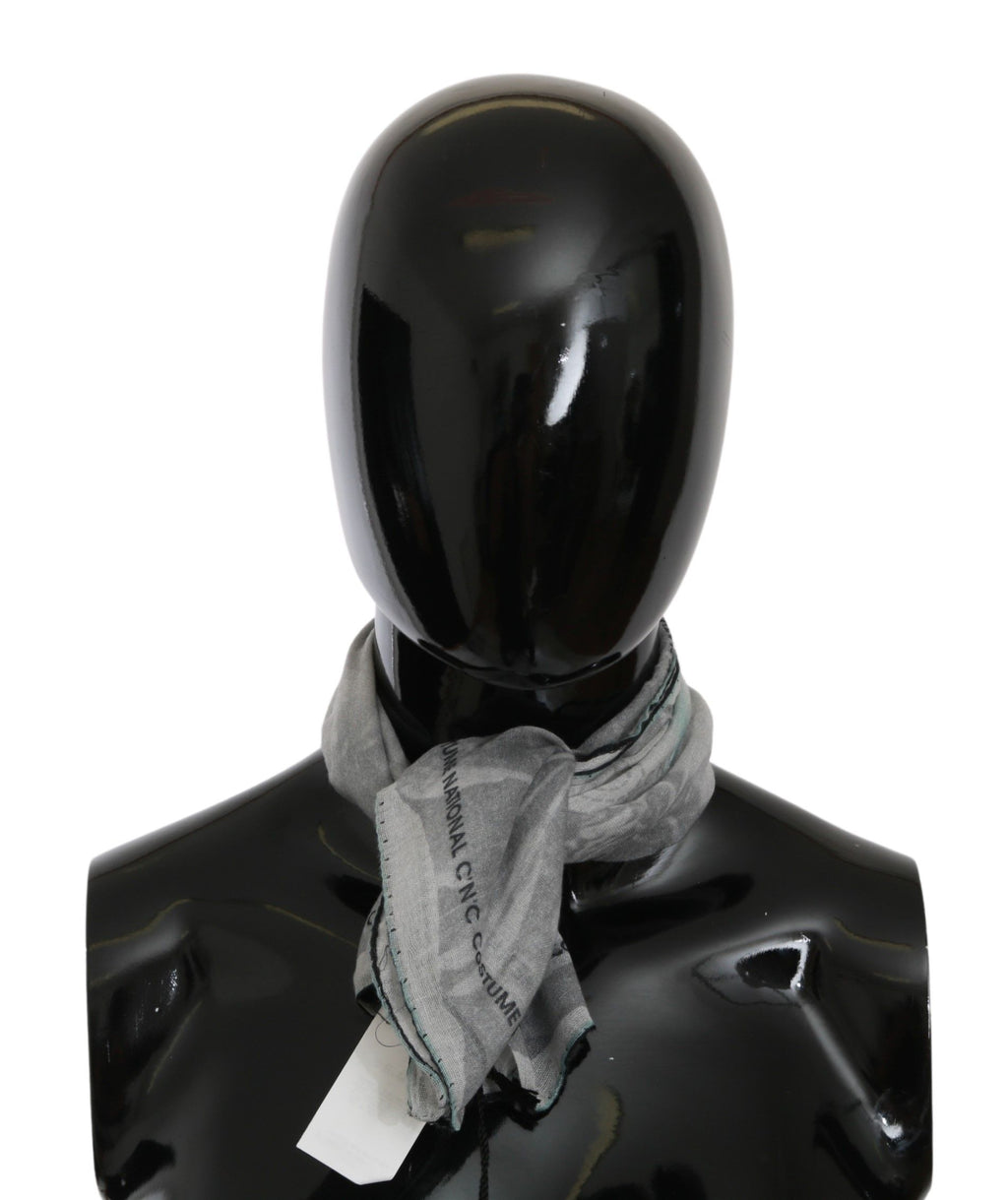 Sciarpa Foulard Stola in Seta Grigia Costume National