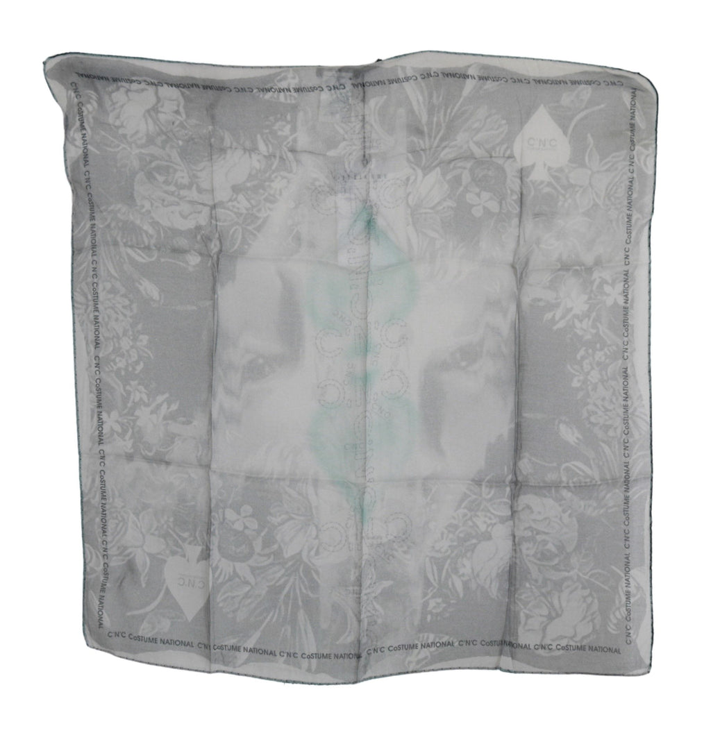 Sciarpa Foulard Stola in Seta Grigia Costume National