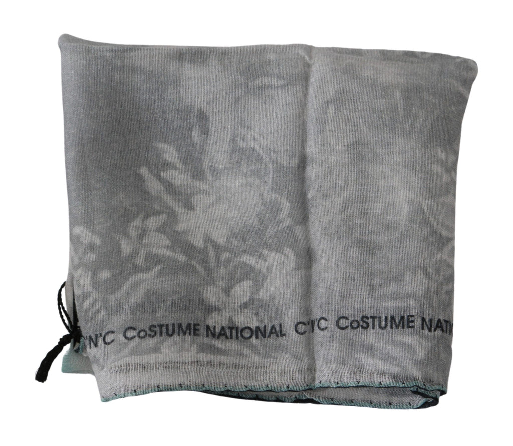 Sciarpa Foulard Stola in Seta Grigia Costume National