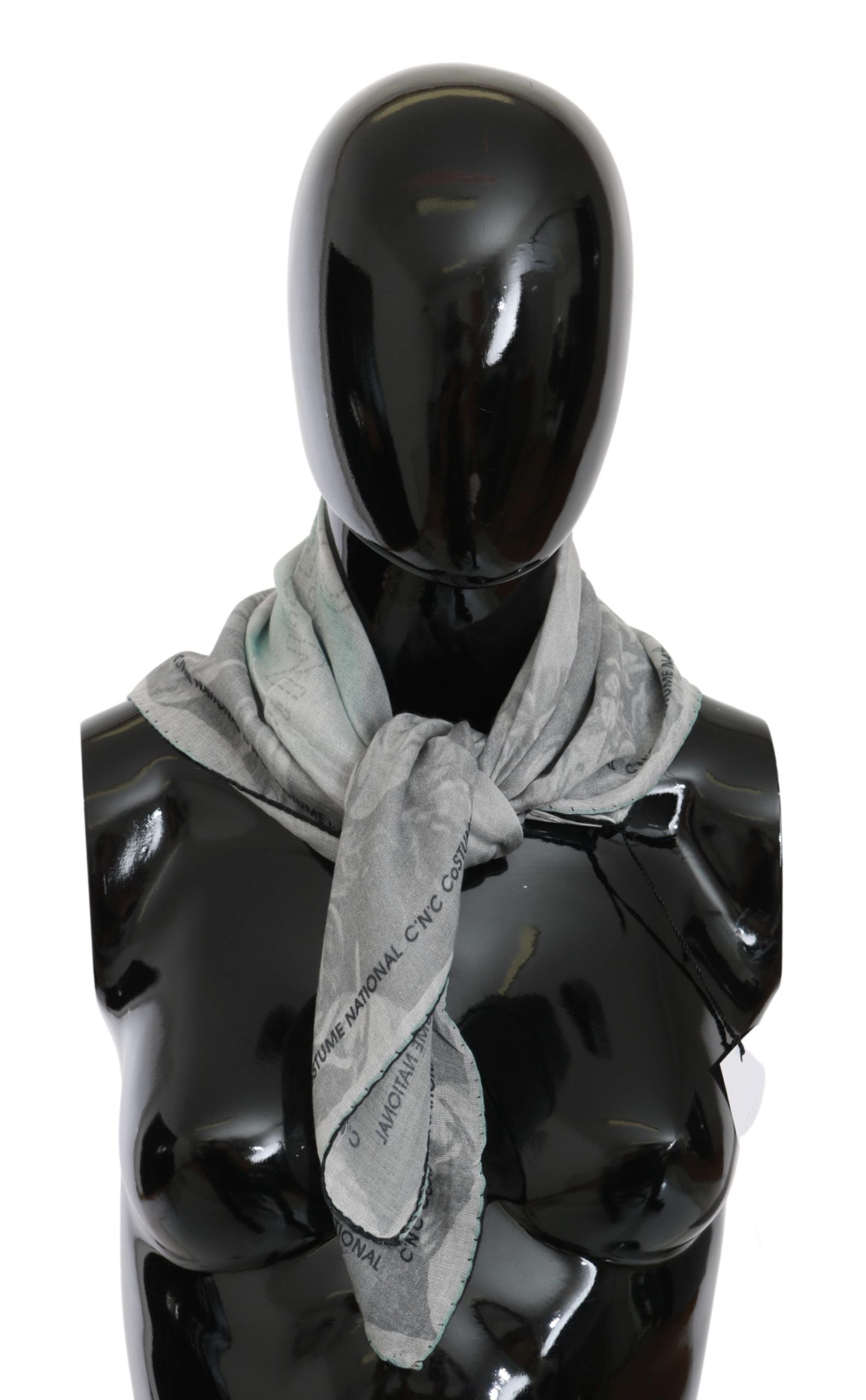 Sciarpa Foulard Stola in Seta Grigia Costume National