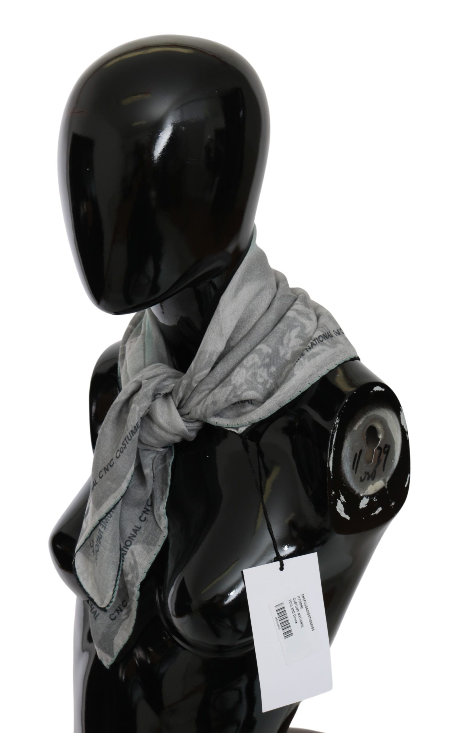 Sciarpa Foulard Stola in Seta Grigia Costume National