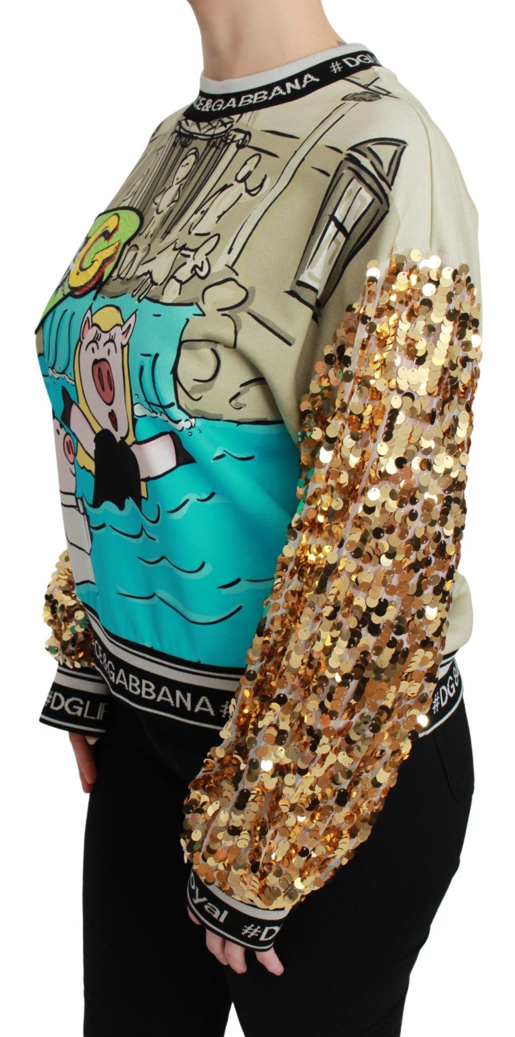 Maglione Dolce & Gabbana Anno del Maiale con paillettes