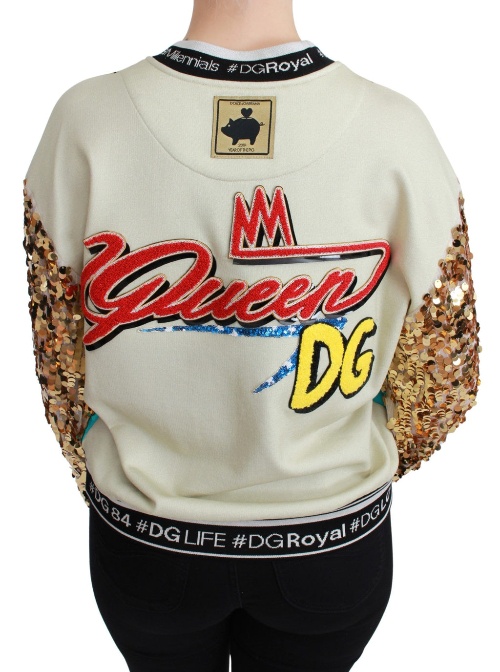 Maglione Dolce & Gabbana Anno del Maiale con paillettes