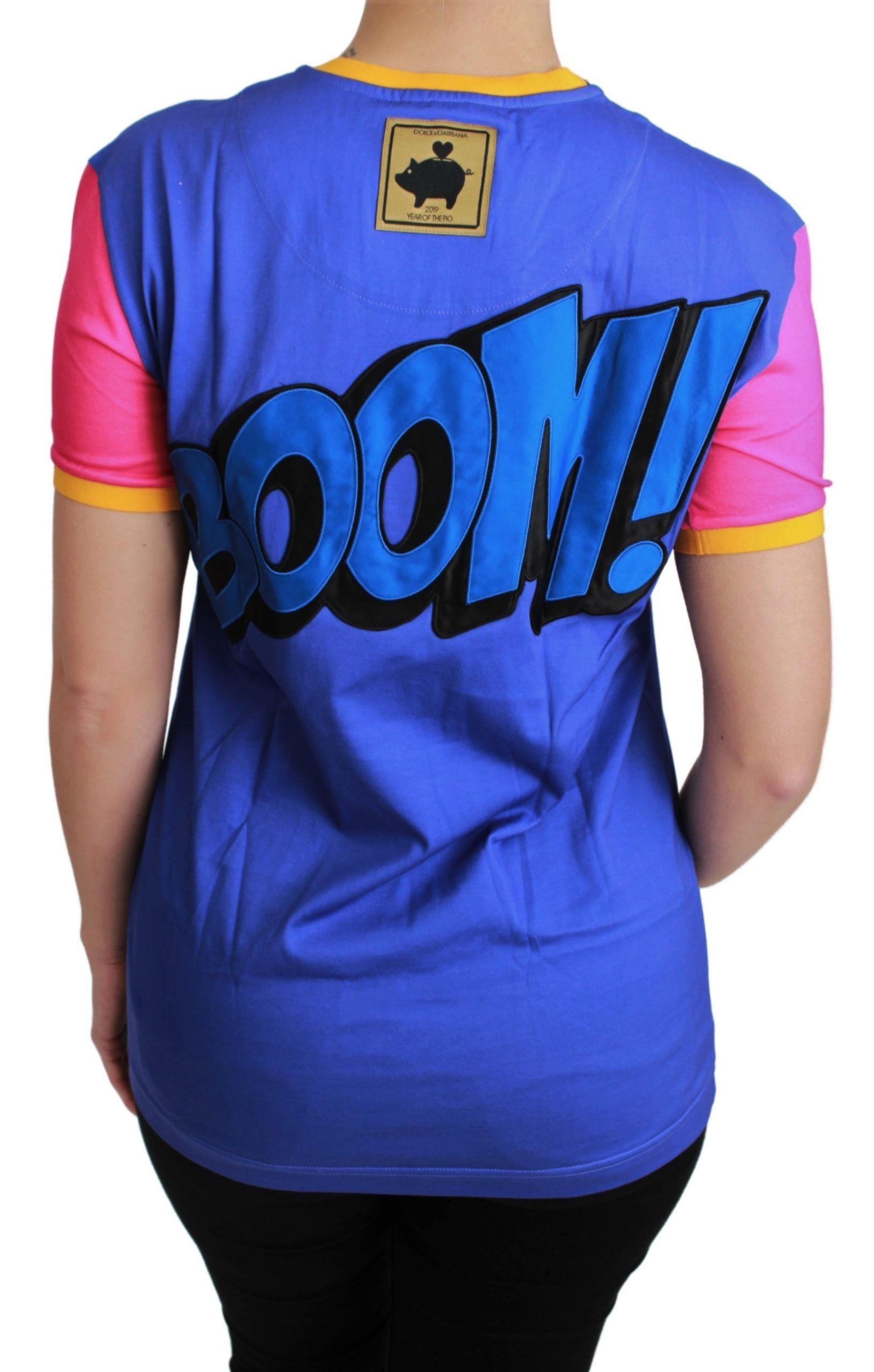Dolce & Gabbana T-shirt in cotone viola PIG SUPERGIRL