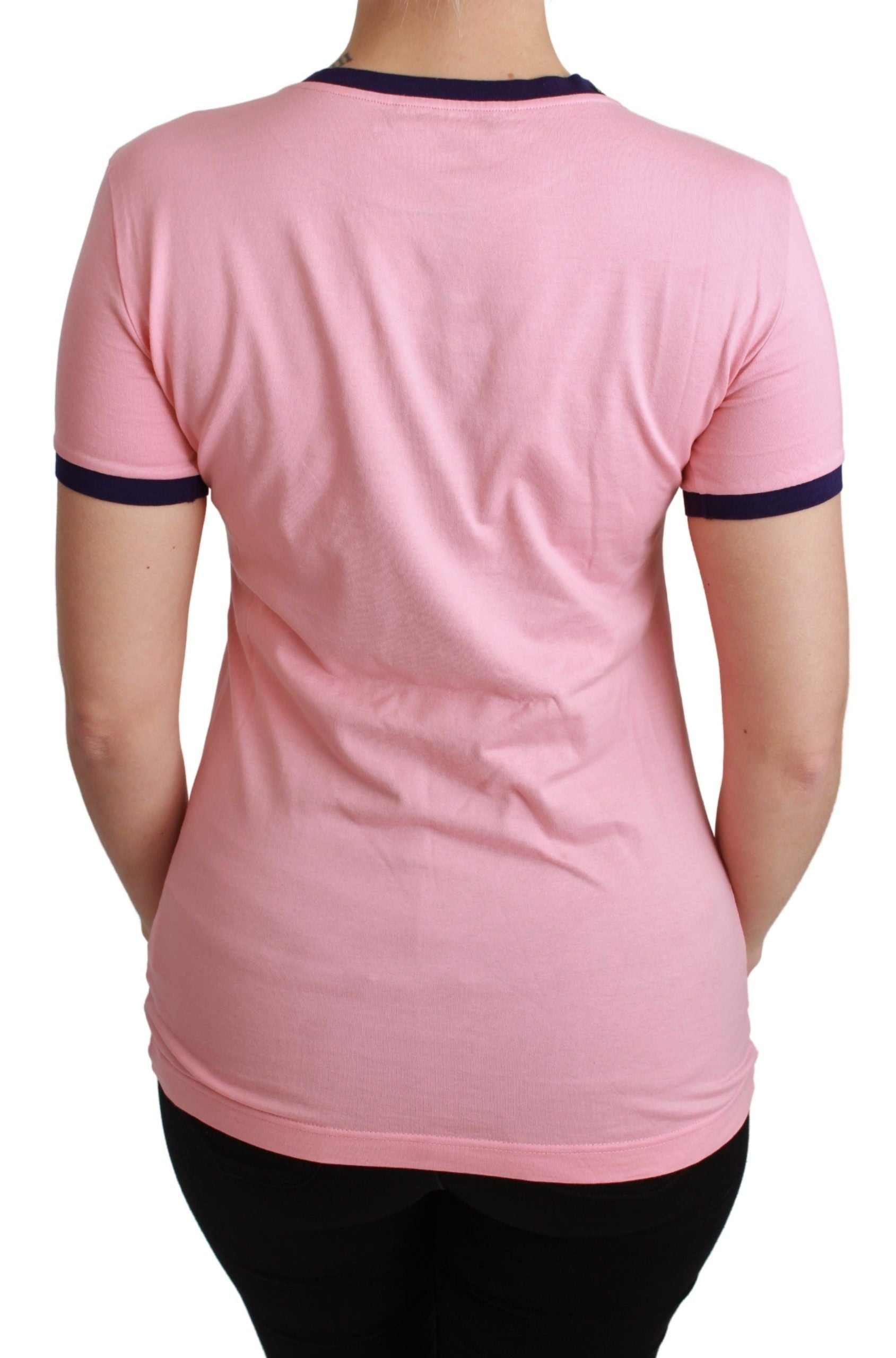 T-shirt in cotone rosa Dolce & Gabbana ANNO DEL MAIALE