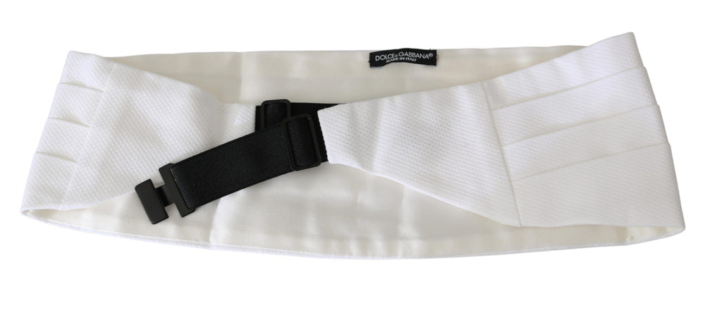 Dolce & Gabbana Fascia da smoking da uomo bianca in cotone
