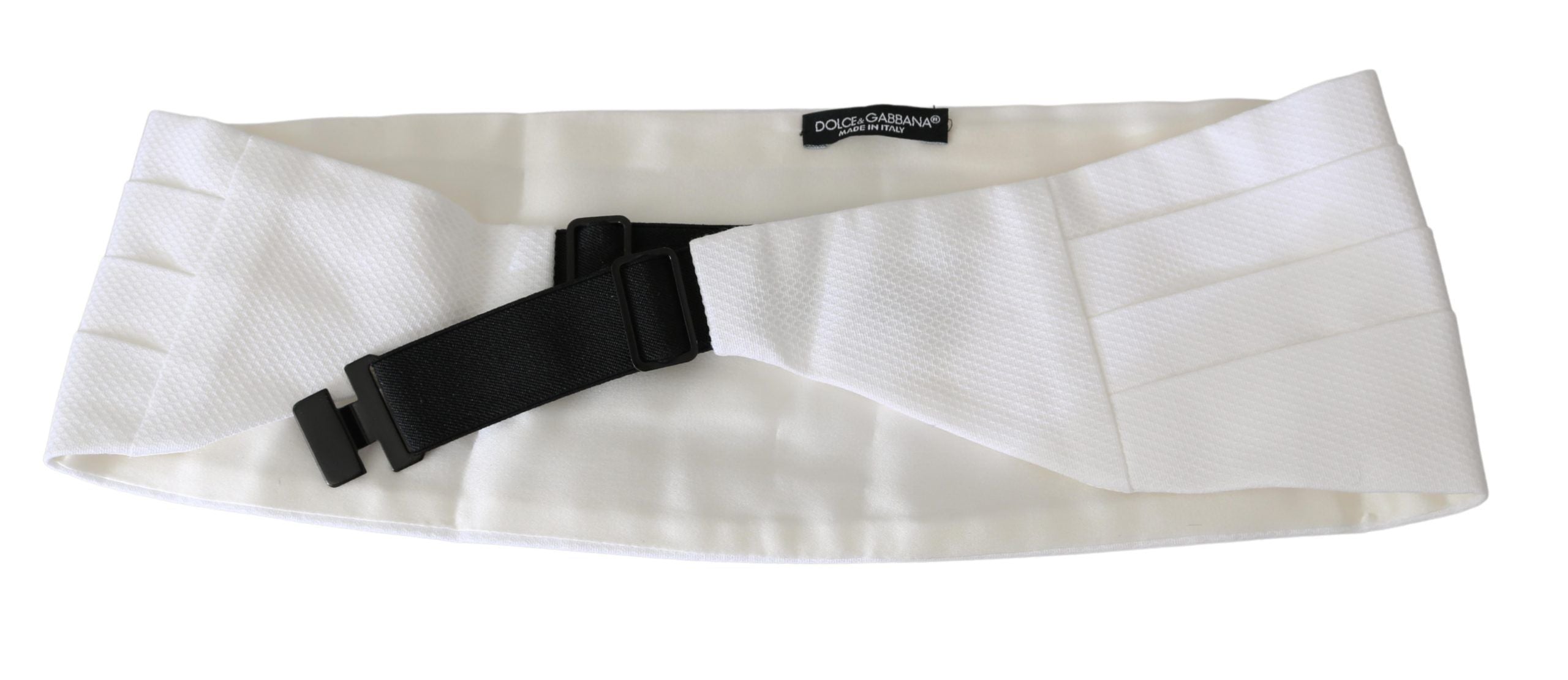Dolce & Gabbana Fascia da smoking da uomo bianca in cotone