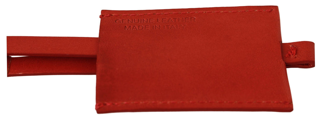 Portachiavi con logo goffrato in pelle rossa Costume National