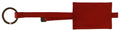 Portachiavi con logo goffrato in pelle rossa Costume National