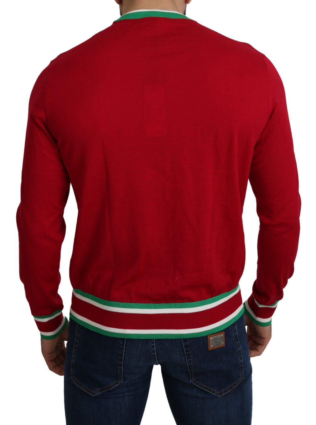 Maglione Dolce & Gabbana "Maiale dell'Anno" in Lana e Seta Rossa