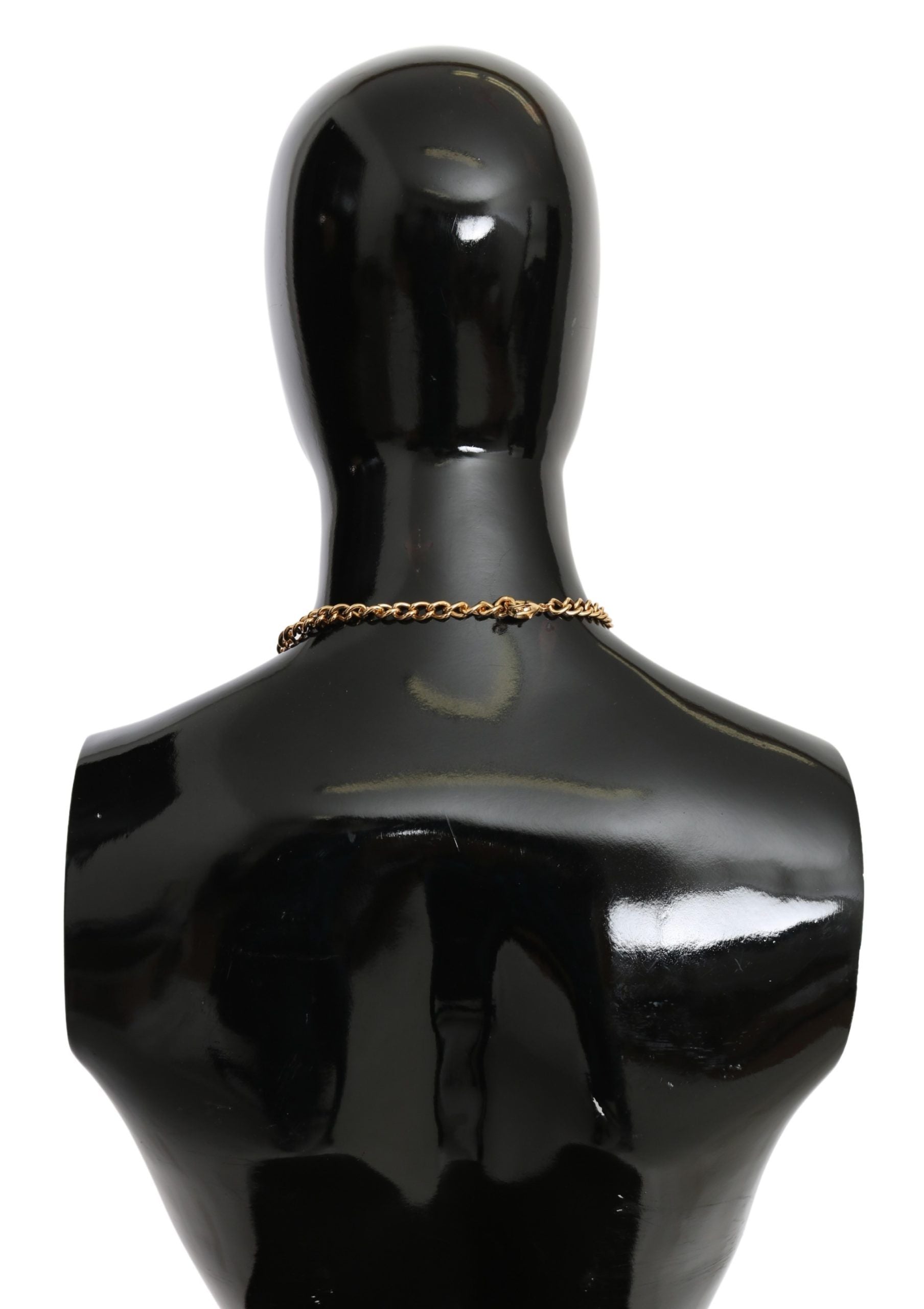 Dolce & Gabbana Collana con Pendente a Fiore in Cristallo, Ottone Dorato e Foglie Verdi