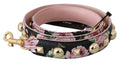 Dolce & Gabbana Tracolla in pelle rosa floreale con borchie
