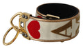 Dolce & Gabbana Tracolla AMORE in Tessuto Oro Bianco e Pelle