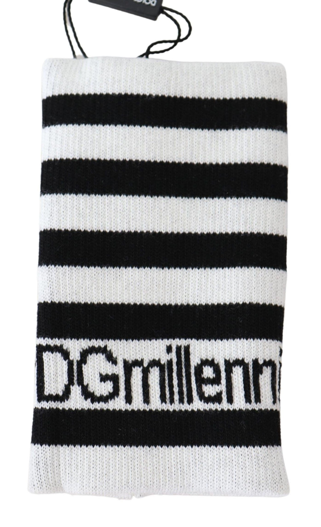 Dolce & Gabbana Polsino Avvolgente in Lana Bianco Nero DGMillennials