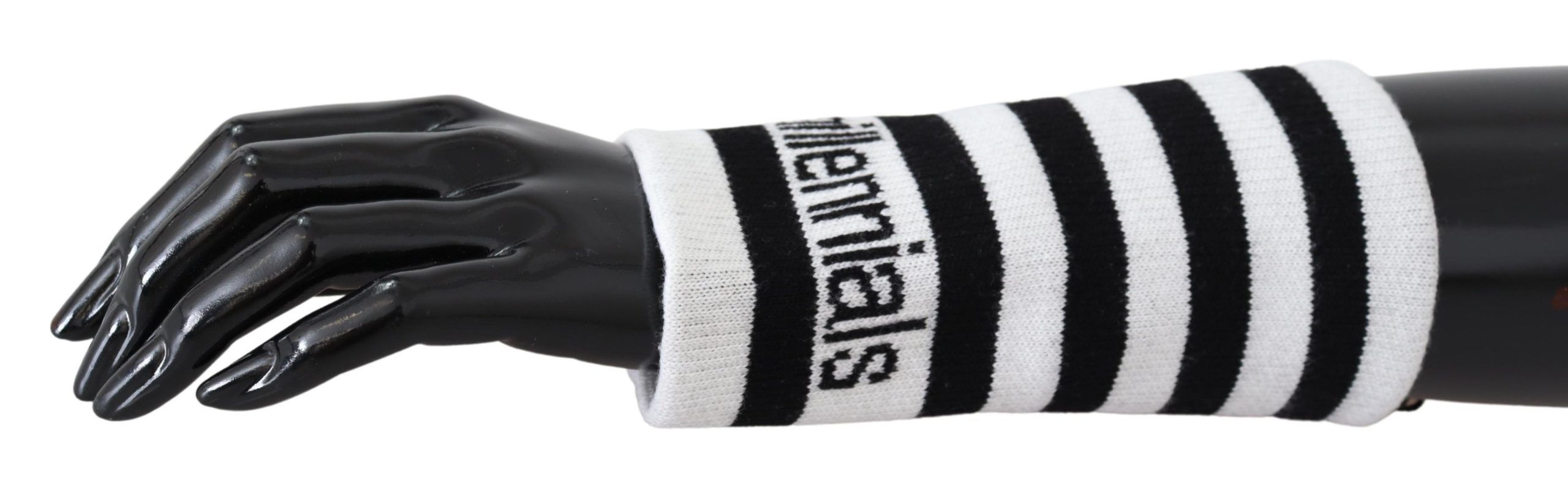 Dolce & Gabbana Polsino Avvolgente in Lana Bianco Nero DGMillennials