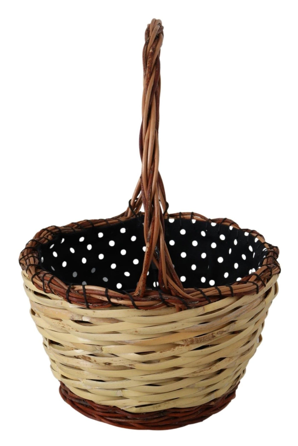 Borsa tote Dolce & Gabbana beige in vimini di rattan