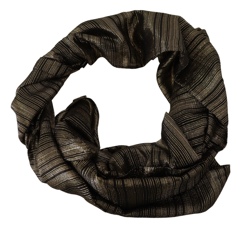 Sciarpa-stola elasticizzata in seta oro metallizzato Dolce & Gabbana