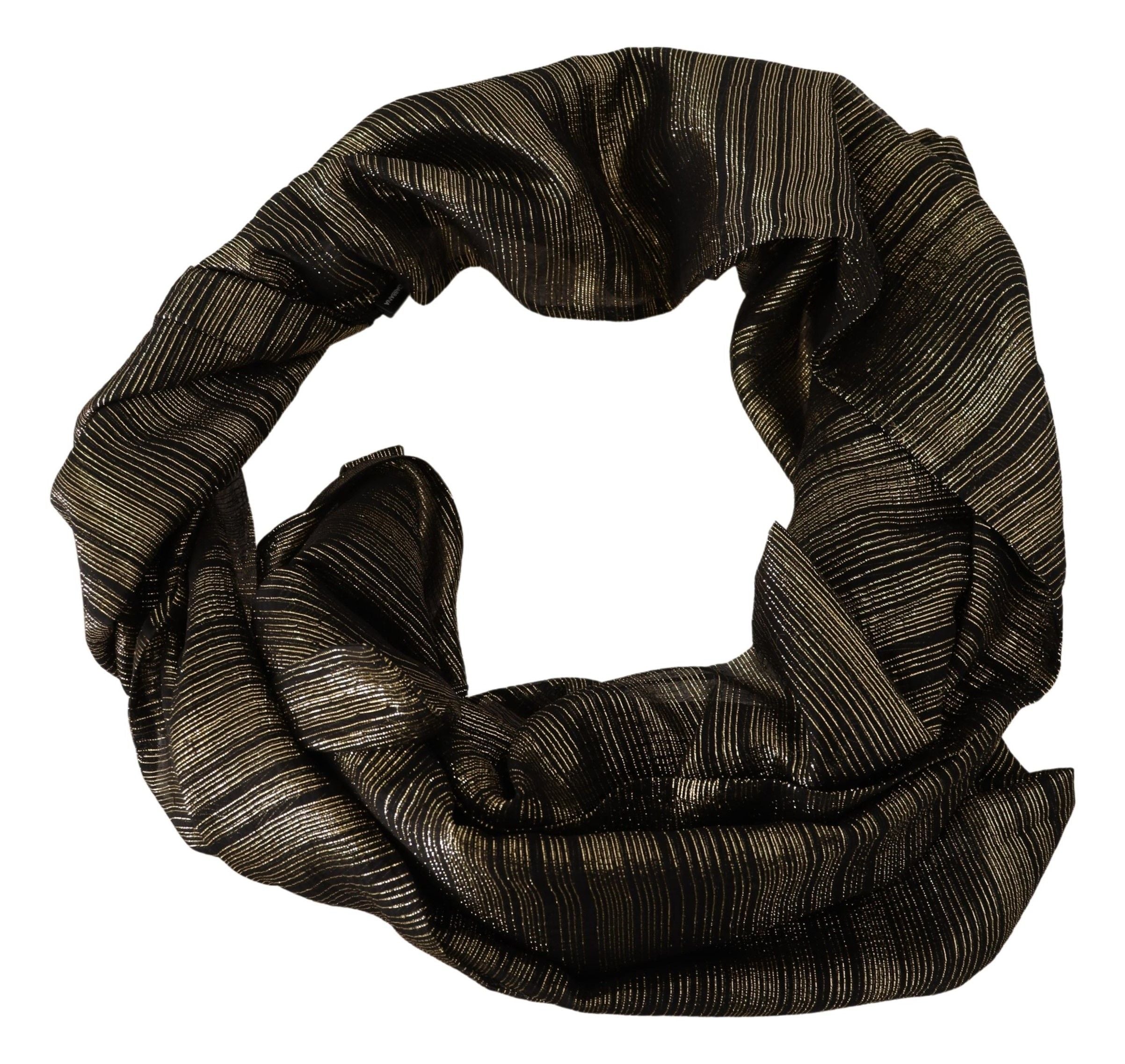 Sciarpa-stola elasticizzata in seta oro metallizzato Dolce & Gabbana