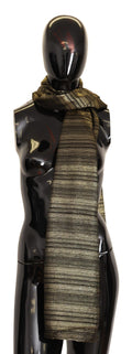 Sciarpa-stola elasticizzata in seta oro metallizzato Dolce & Gabbana