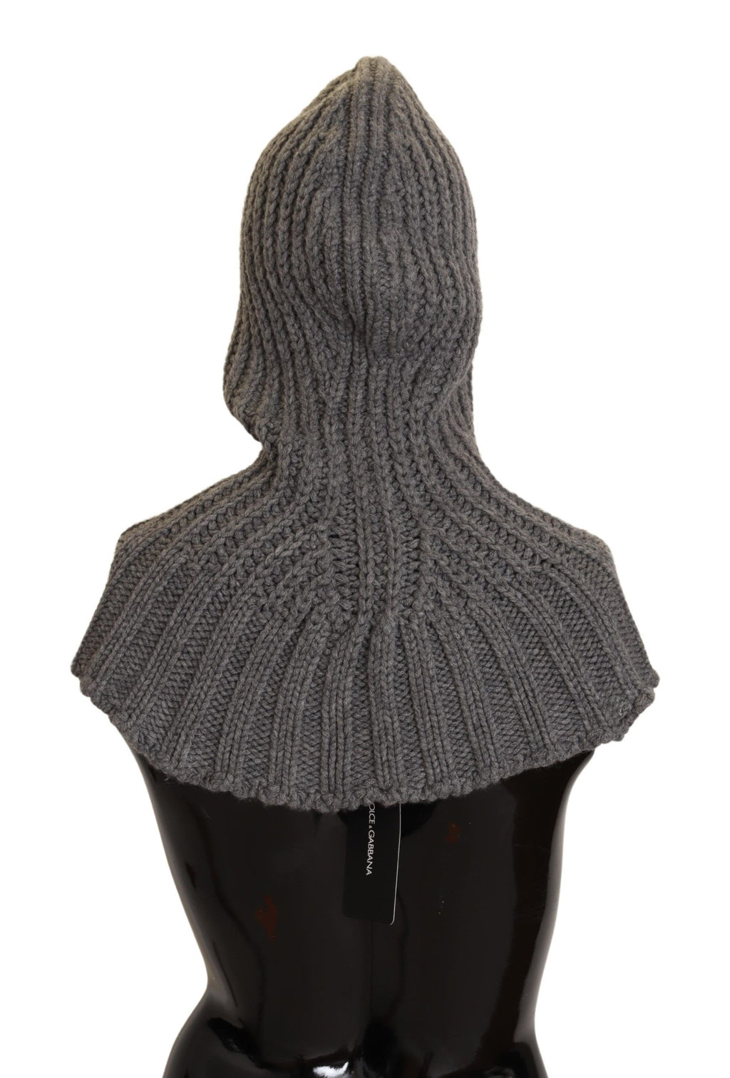 Dolce & Gabbana Sciarpa/Stola in maglia 100% cashmere grigia Taglia unica