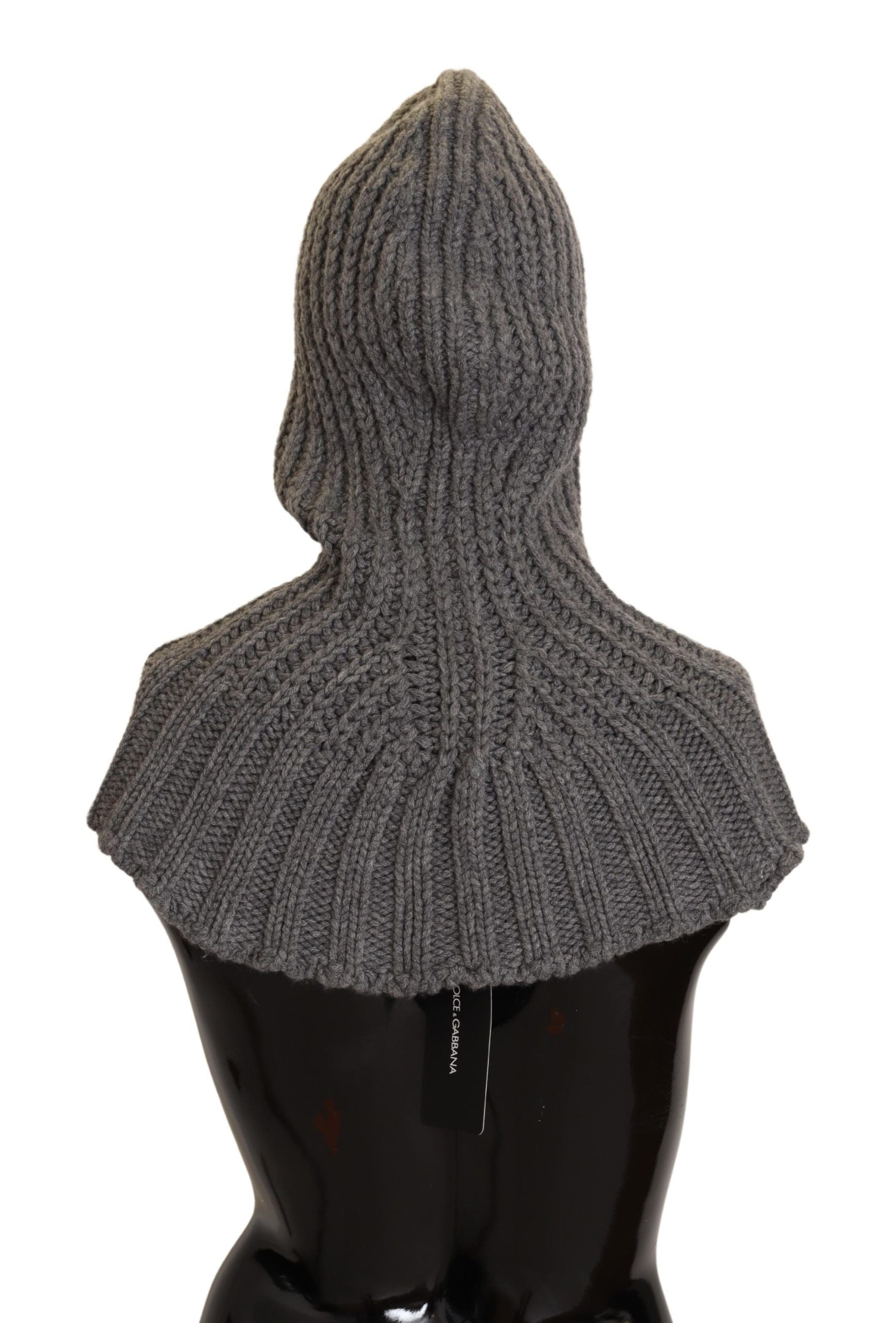 Dolce & Gabbana Sciarpa/Stola in maglia 100% cashmere grigia Taglia unica