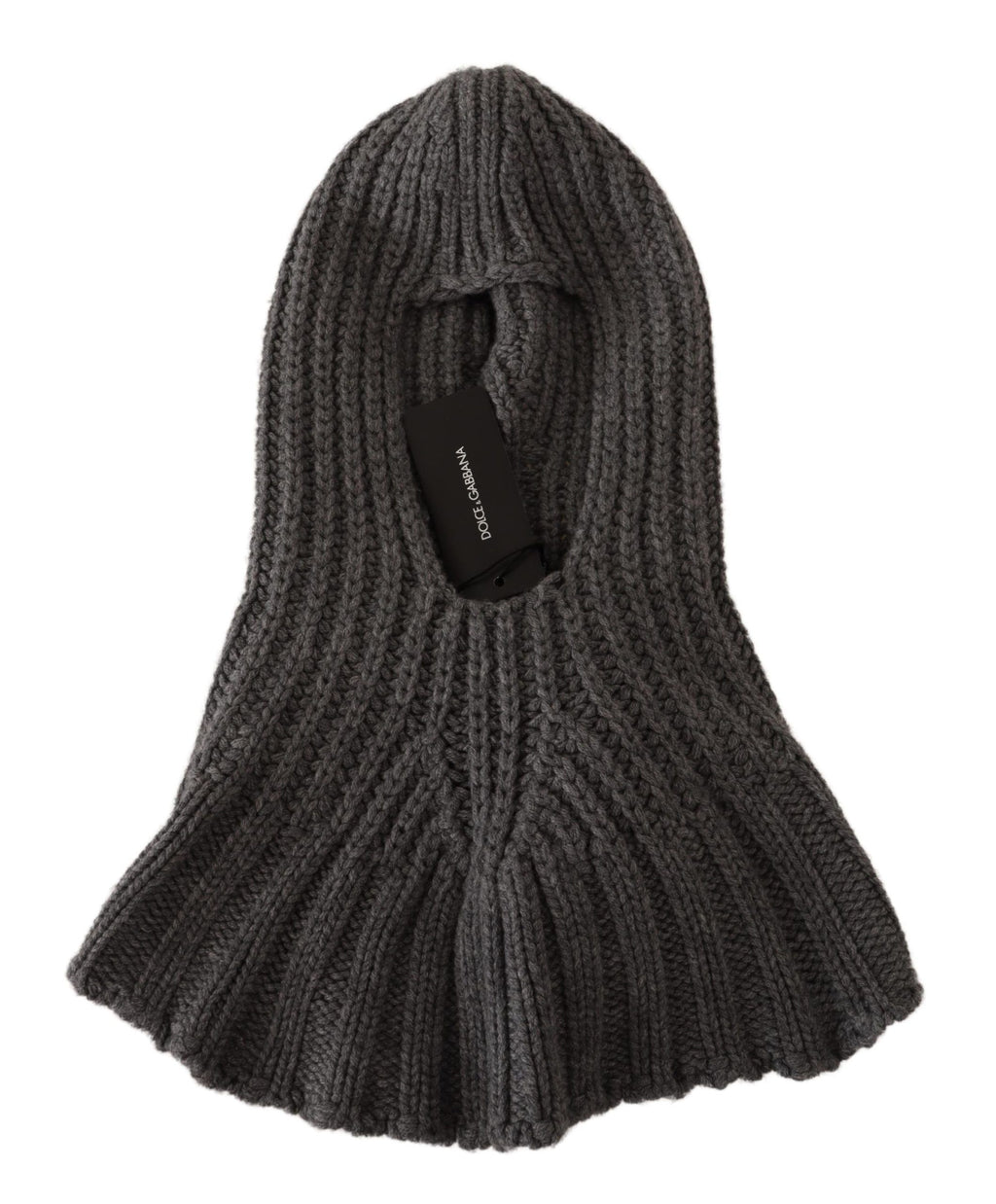 Dolce & Gabbana Sciarpa/Stola in maglia 100% cashmere grigia Taglia unica