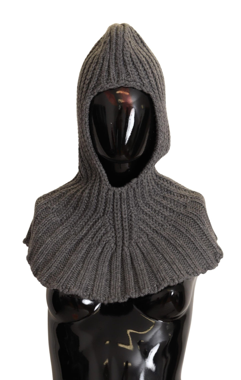 Dolce & Gabbana Sciarpa/Stola in maglia 100% cashmere grigia Taglia unica